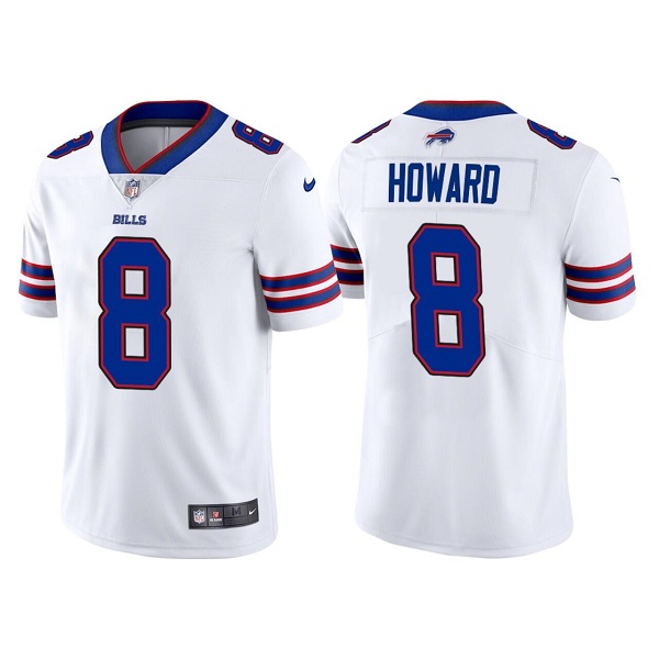 Men's Buffalo Bills #8 O.J. Howard White Vapor Untouchable Limited Stitched Jersey